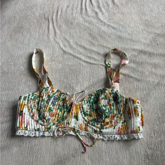 For Love & Lemons | Rosalyn Crop Top in Marigold - Picture 1 of 3